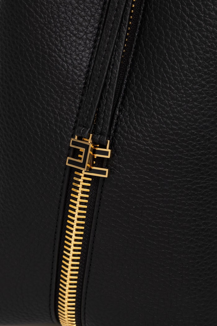 Elisabetta Franchi torebka shopper damska z imitacji skóry czarny BS23A66E2