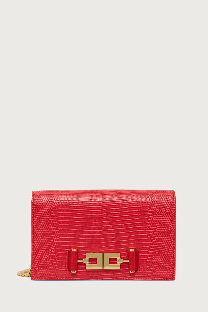 Elisabetta Franchi Torebka crossbody damska czerwony BS08A66E2