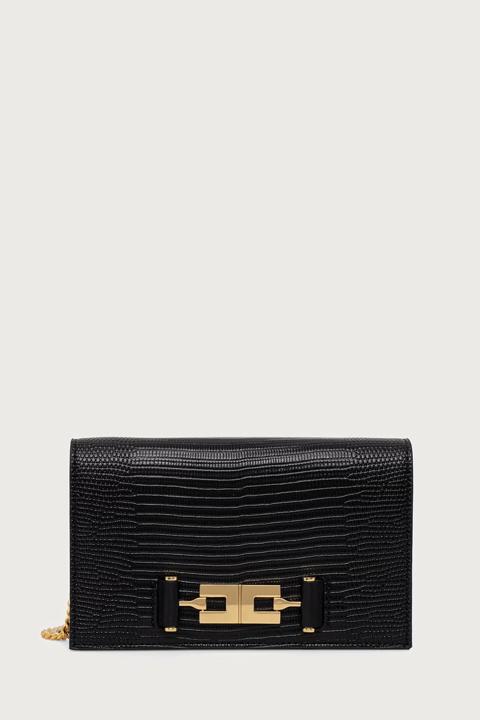 Elisabetta Franchi Torebka crossbody damska czarny BS08A66E2