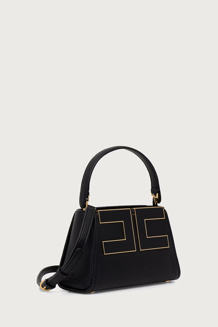 Elisabetta Franchi Torebka crossbody damska z imitacji skóry BS07A66E2 czarny AW26