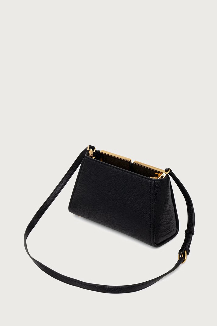 Akcesoria Elisabetta Franchi Torebka crossbody damska z imitacji skóry BS07A66E2 czarny