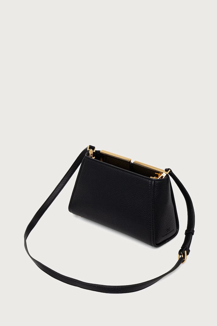 Akcesoria Elisabetta Franchi Torebka crossbody damska z imitacji skóry BS07A66E2 czarny