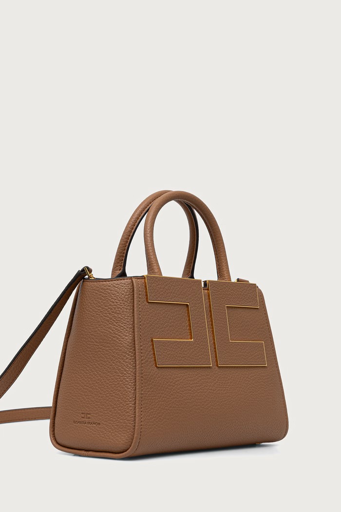 Elisabetta Franchi Torebka damska z imitacji skóry BS06A66E2 brązowy AW26