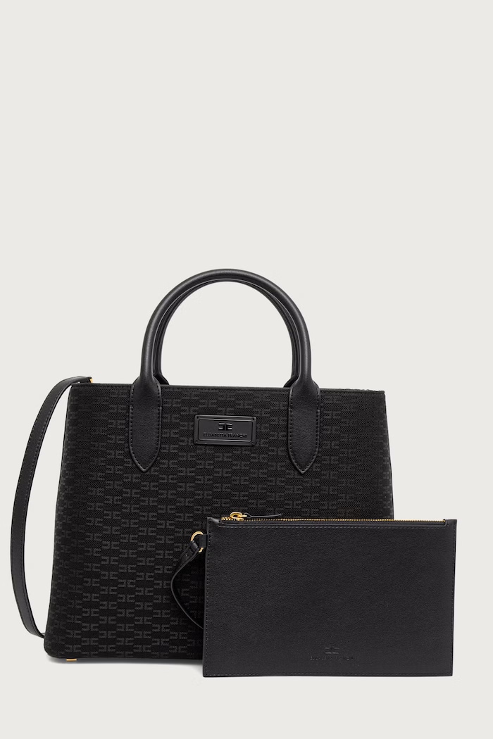 Elisabetta Franchi Torebka tote damska czarny BS01A66E2