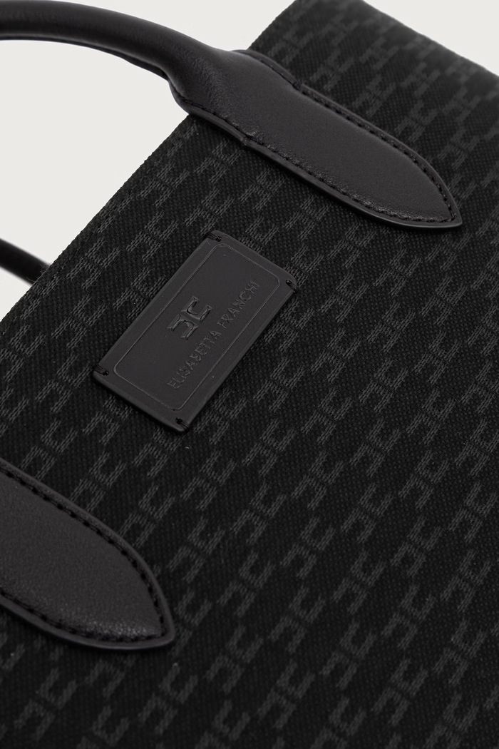Torebka tote damska Elisabetta Franchi czarny BS01A66E2