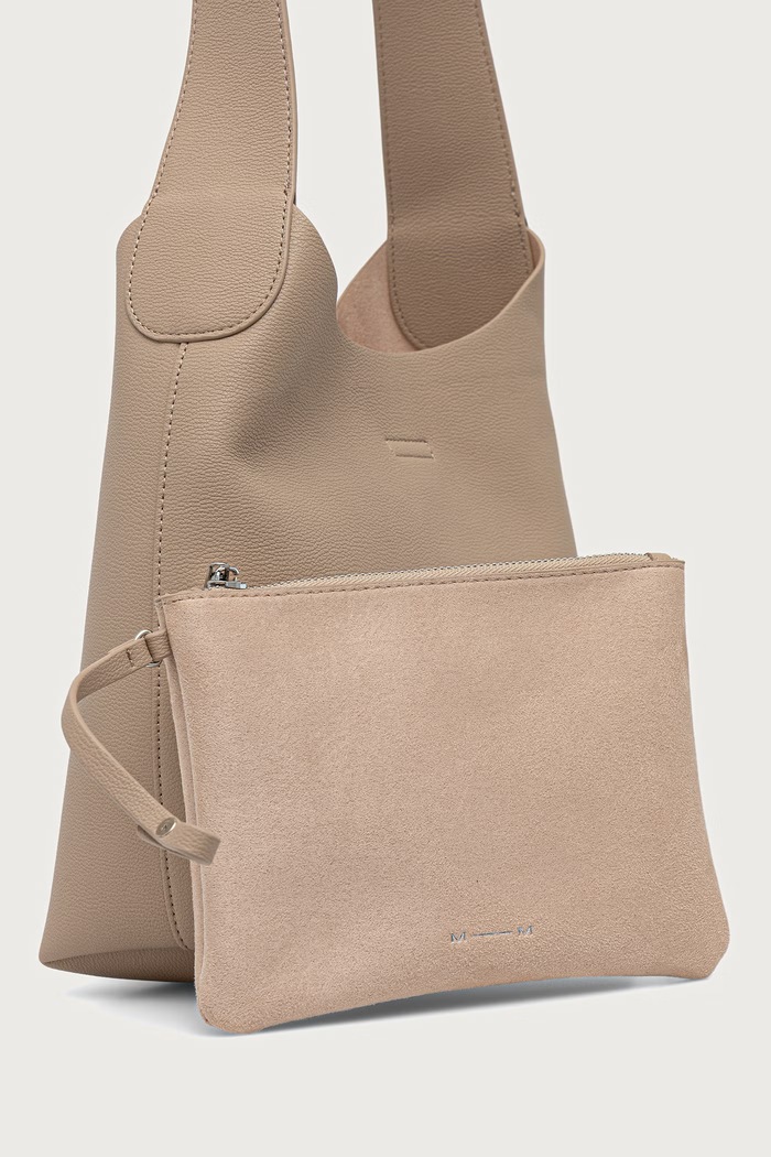 MM by Max Mara torebka hobo damska z imitacji skóry MMLASTRO beżowy 2626516017600