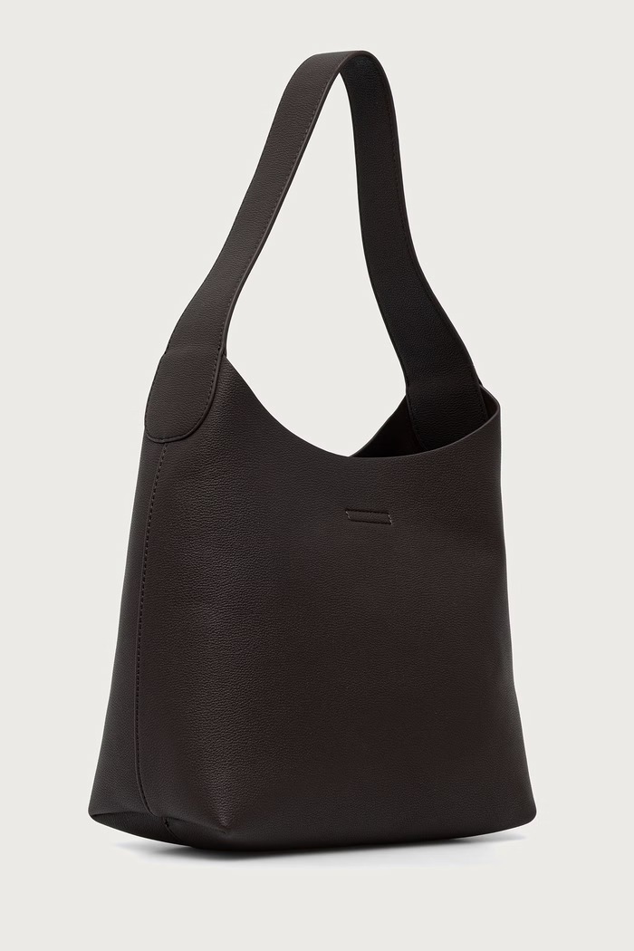 MM by Max Mara torebka hobo damska z imitacji skóry MMLASTRO 2626516017600 brązowy AW26