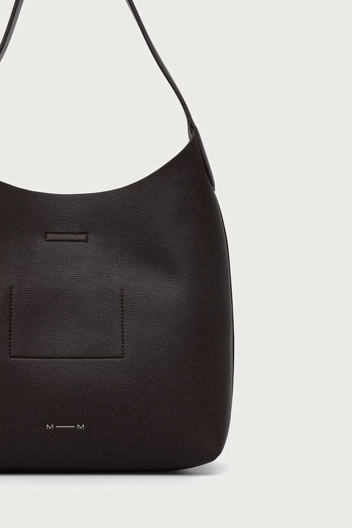 Akcesoria MM by Max Mara torebka hobo damska z imitacji skóry MMLASTRO 2626516017600 brązowy