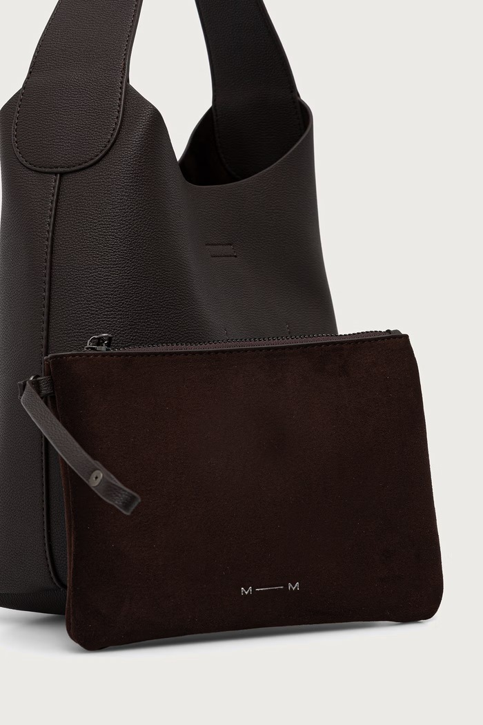 MM by Max Mara torebka hobo damska z imitacji skóry MMLASTRO brązowy 2626516017600