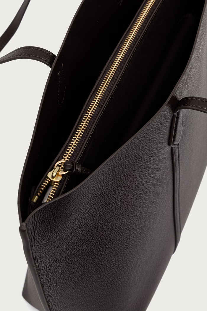 Torebka shopper damska skórzana Perry Tory Burch 169476 brązowy