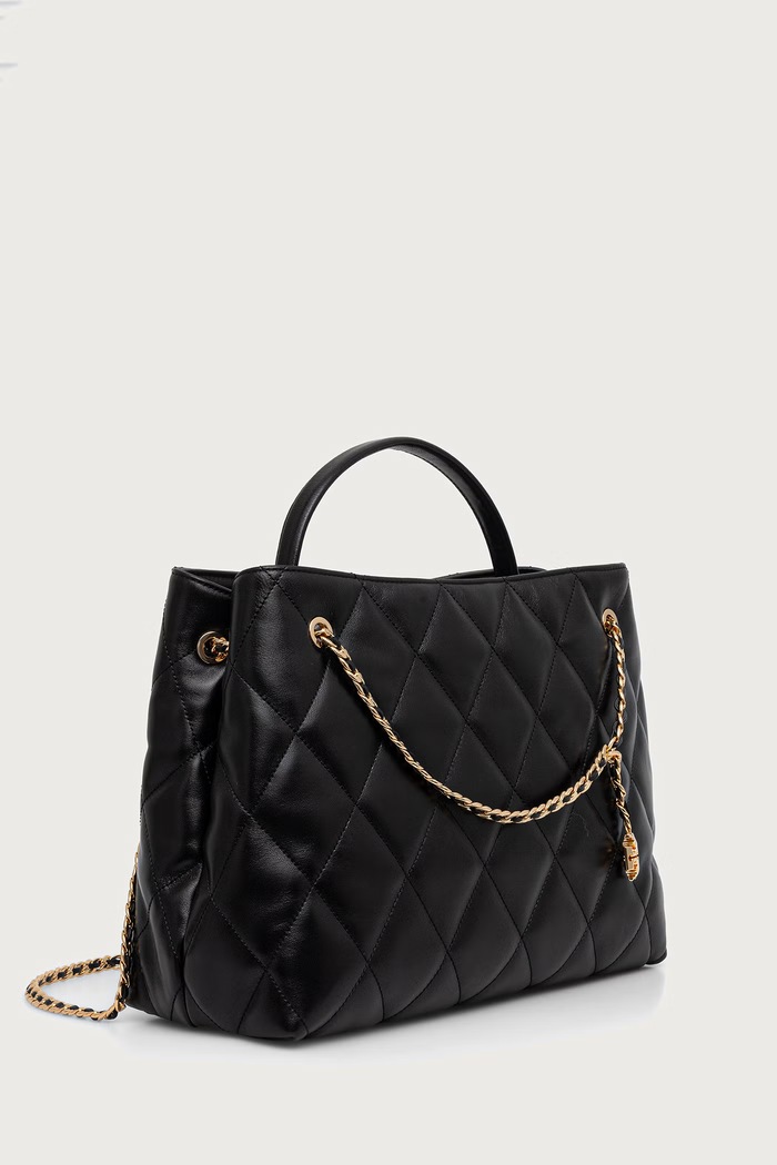 Tory Burch Torebka damska skórzana Fleming 184265 czarny AW26