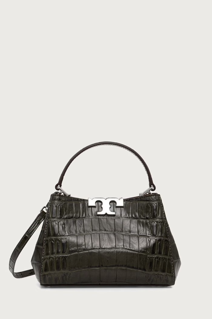 Tory Burch Torebka damska z wiskozy Eleanor zielony 185881