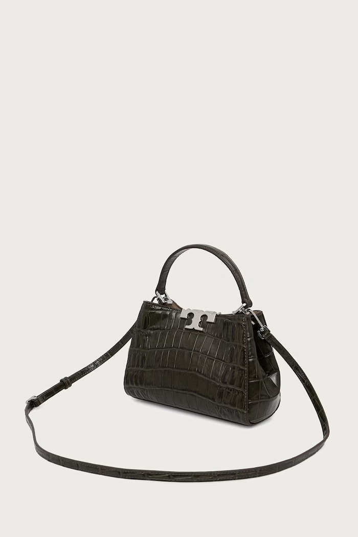 Akcesoria Tory Burch Torebka damska z wiskozy Eleanor 185881 zielony