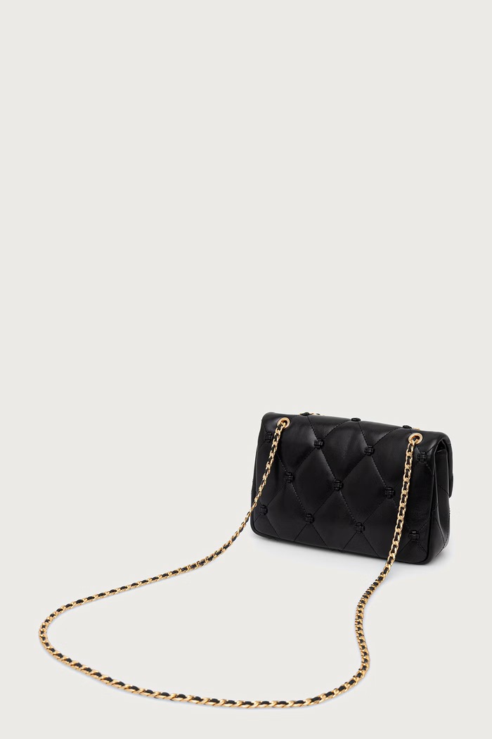 Akcesoria Tory Burch Listonoszka damska skórzana Bunny Knot 187633 czarny