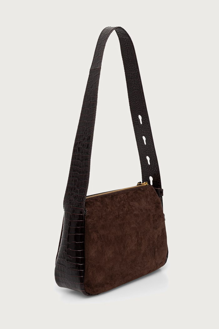 Akcesoria Tory Burch torebka damska skórzana Romy Small 185819. brązowy