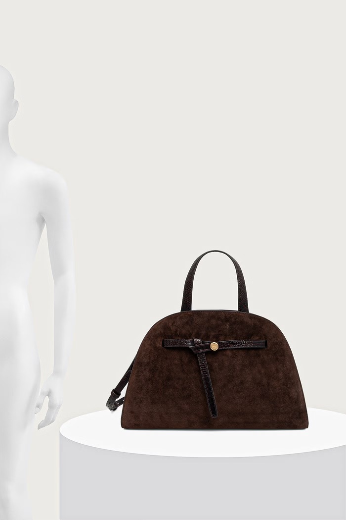 Tory Burch torebka damska zamszowa Romy Suede Bauletto 183363