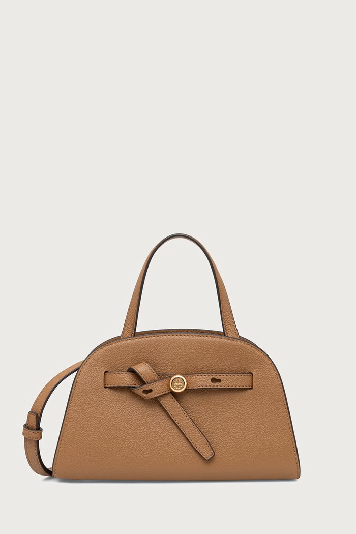 Tory Burch torebka crossbody damska skórzana Romy Small Bauletto beżowy 179989.