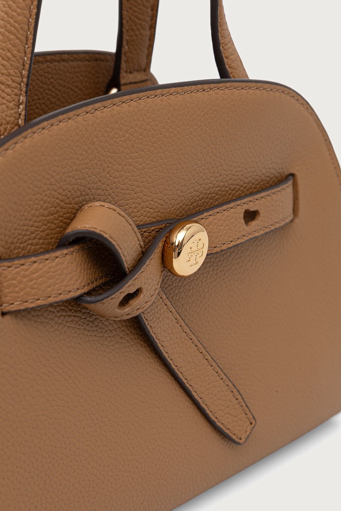 Tory Burch torebka crossbody damska skórzana Romy Small Bauletto beżowy 179989.