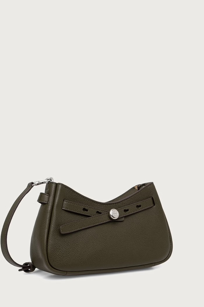 Tory Burch crossbody torbica ženska usnjena Romy Zip 179955 zelena AW26