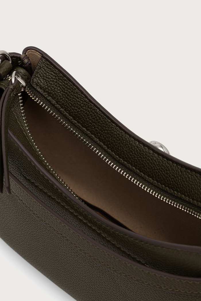 Tory Burch geantă crossbody pentru femei din piele Romy Zip 179955 verde