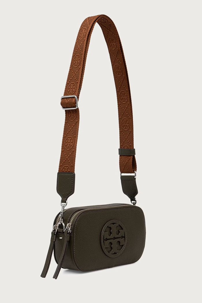 Tory Burch torebka crossbody damska skórzana Miller Mini 183120 zielony AW26