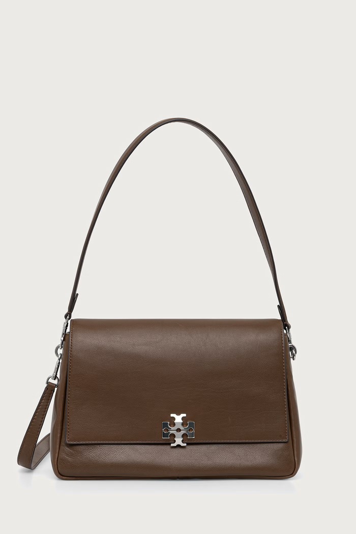 Tory Burch torebka crossbody damska skórzana Charlie brązowy 183316