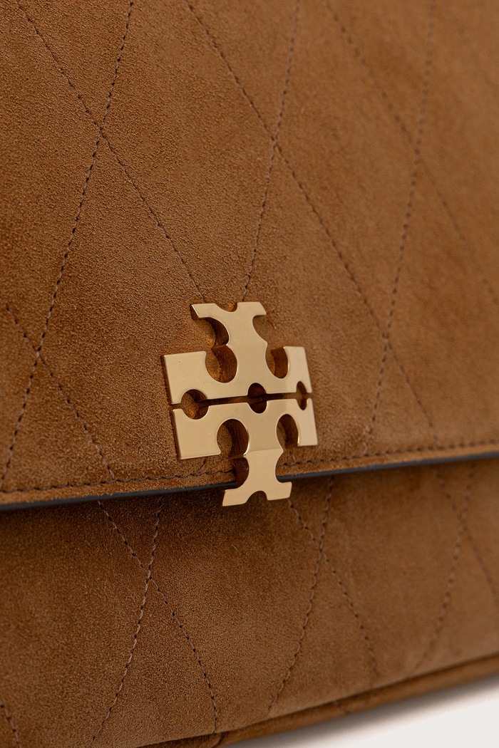 Tory Burch torebka damska zamszowa Charlie brązowy 183357