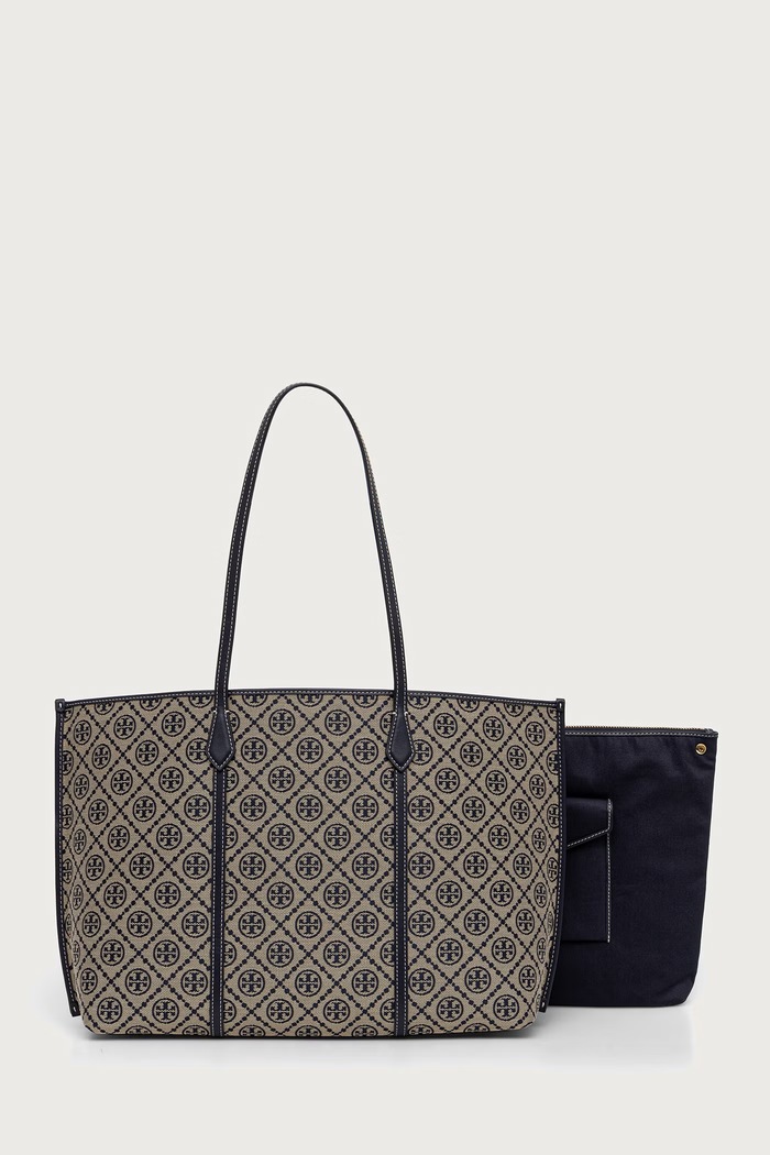 Tory Burch torebka shopper damska Perry beżowy 174279