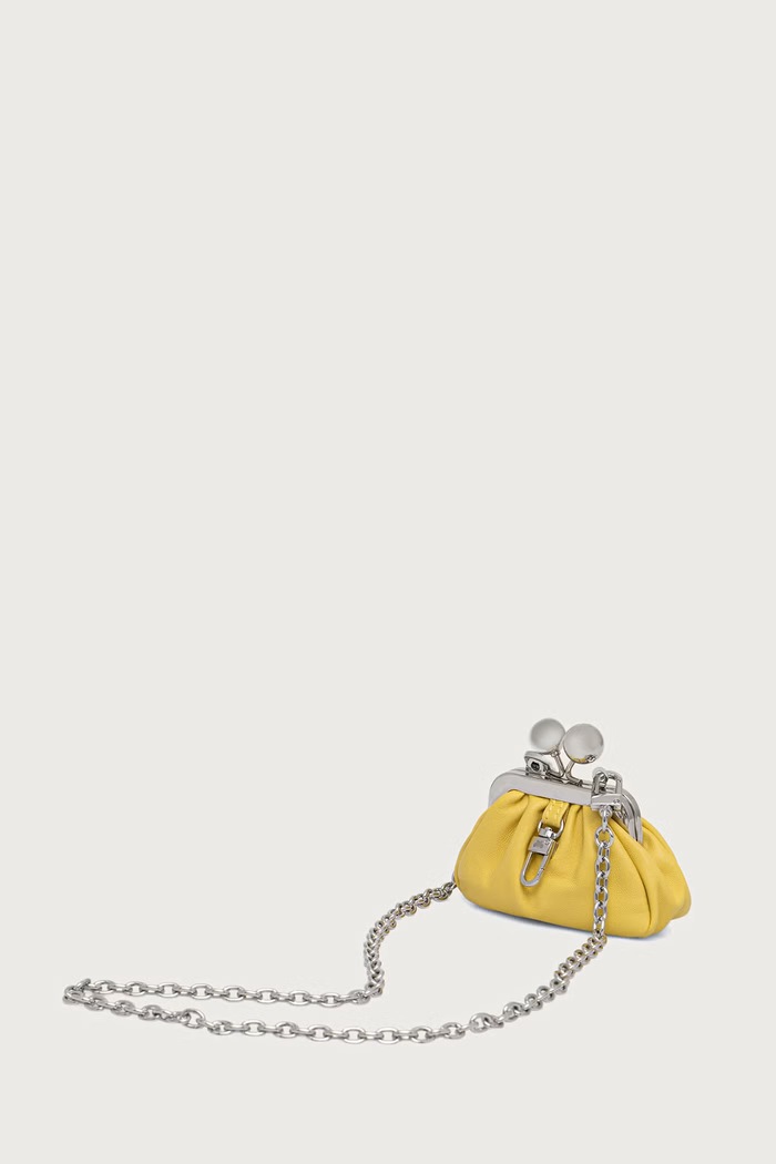 Akcesoria Weekend Max Mara Torebka crossbody damska skórzana DIOMEDE 2625726024600 żółty