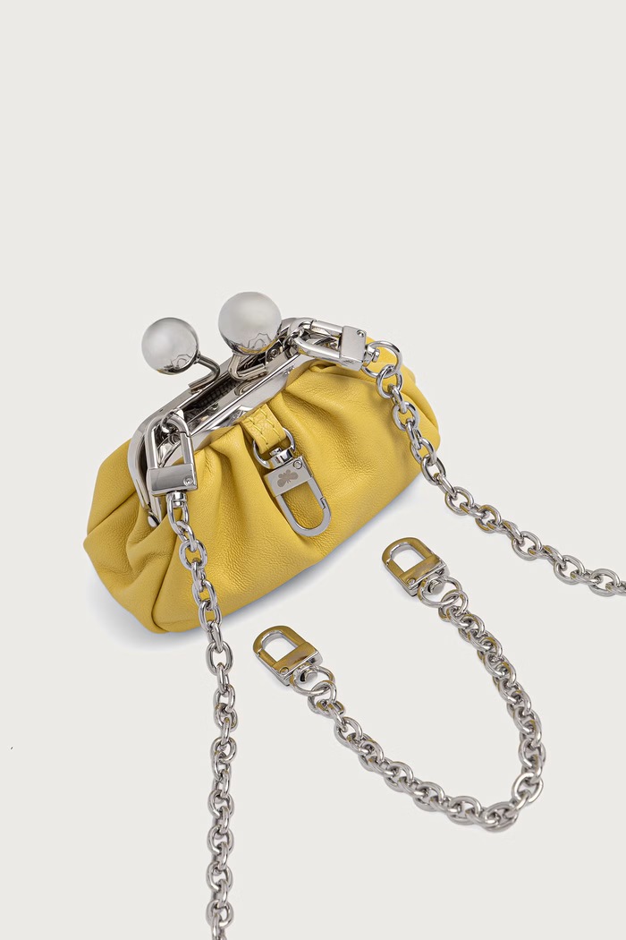 Torebka crossbody damska skórzana DIOMEDE Weekend Max Mara 2625726024600 żółty