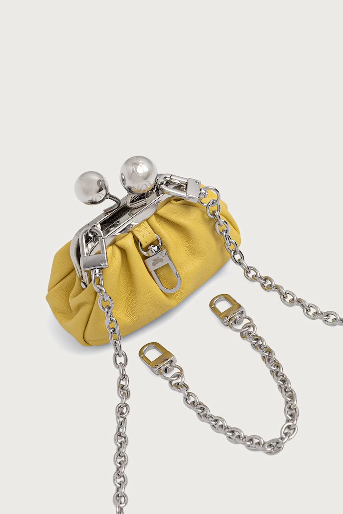 Crossbody torbica ženska usnjena DIOMEDE Weekend Max Mara 2625726024600 rumena
