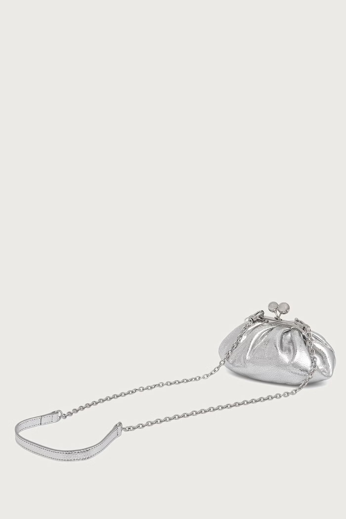Akcesoria Weekend Max Mara Torebka crossbody damska skórzana WKABRUNO 2625516174600 srebrny