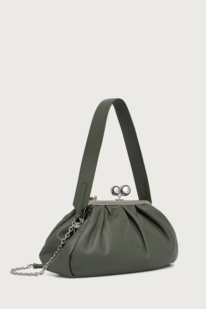 Weekend Max Mara Torebka damska skórzana CUBICO 2625516124600 zielony AW26