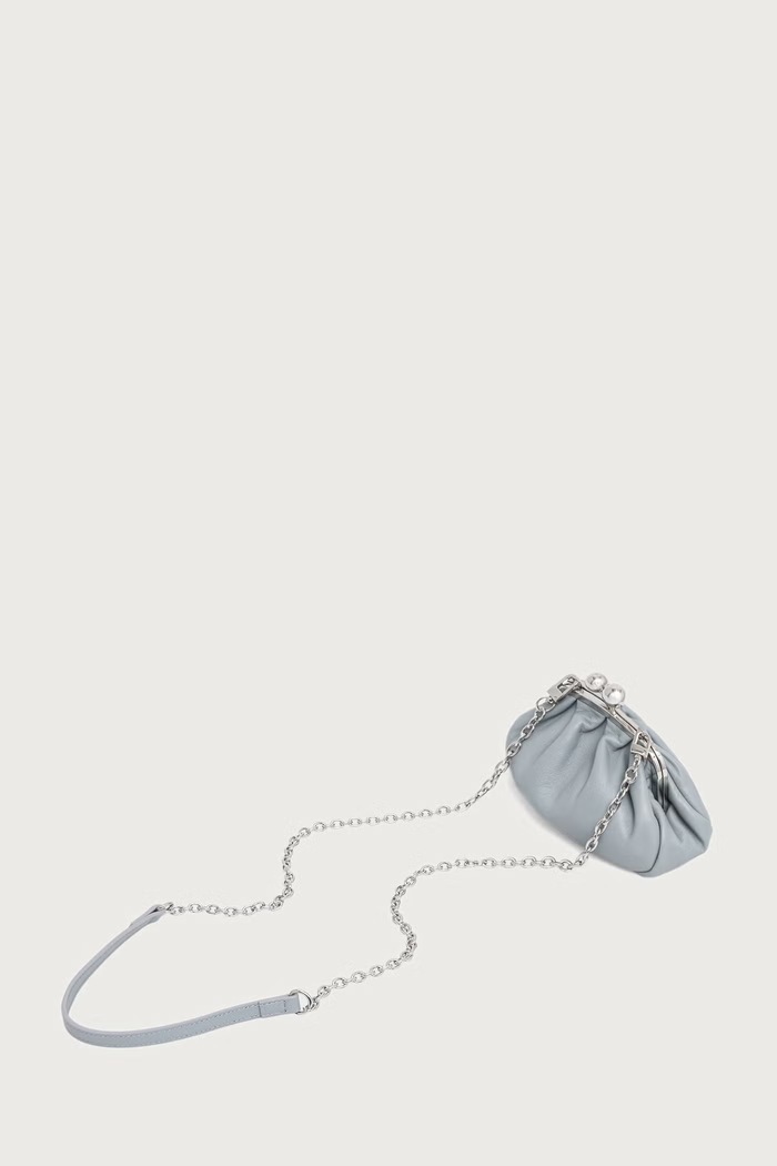 Akcesoria Weekend Max Mara Torebka crossbody damska skórzana WKANEMBI 2625516104600 niebieski
