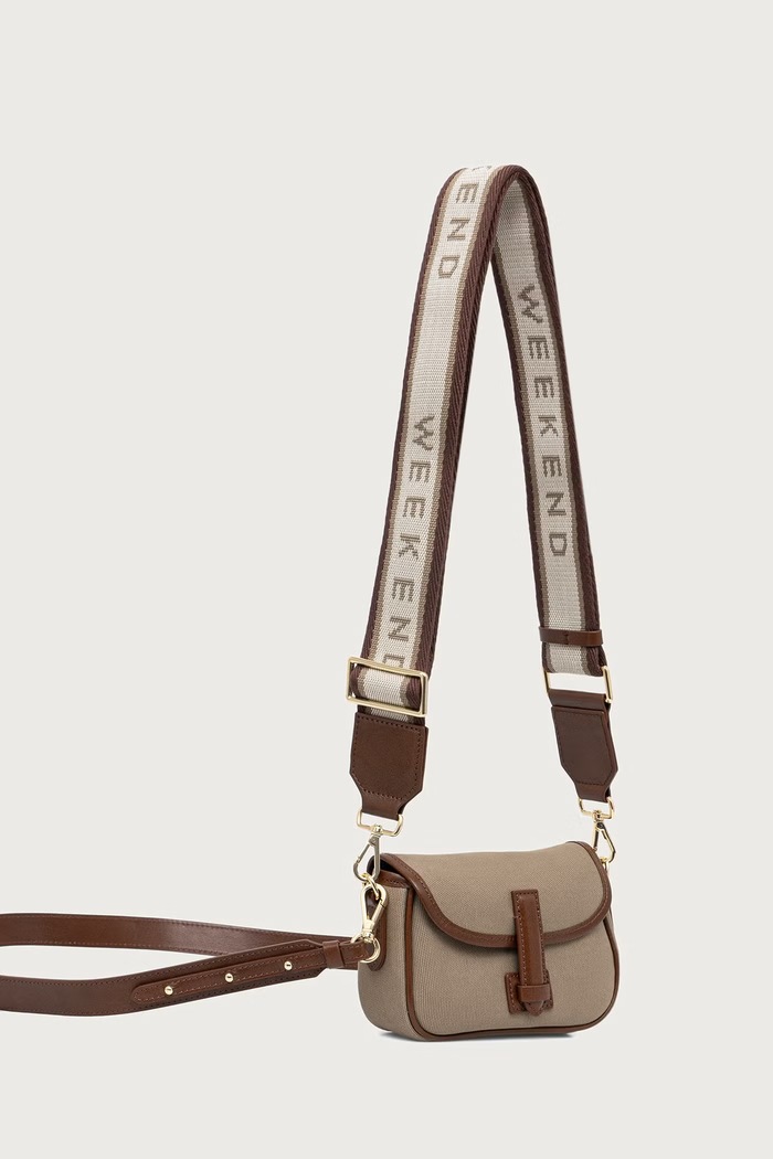 Weekend Max Mara Torebka crossbody damska bawełniana WKAVIK 2625516054600 zielony AW26