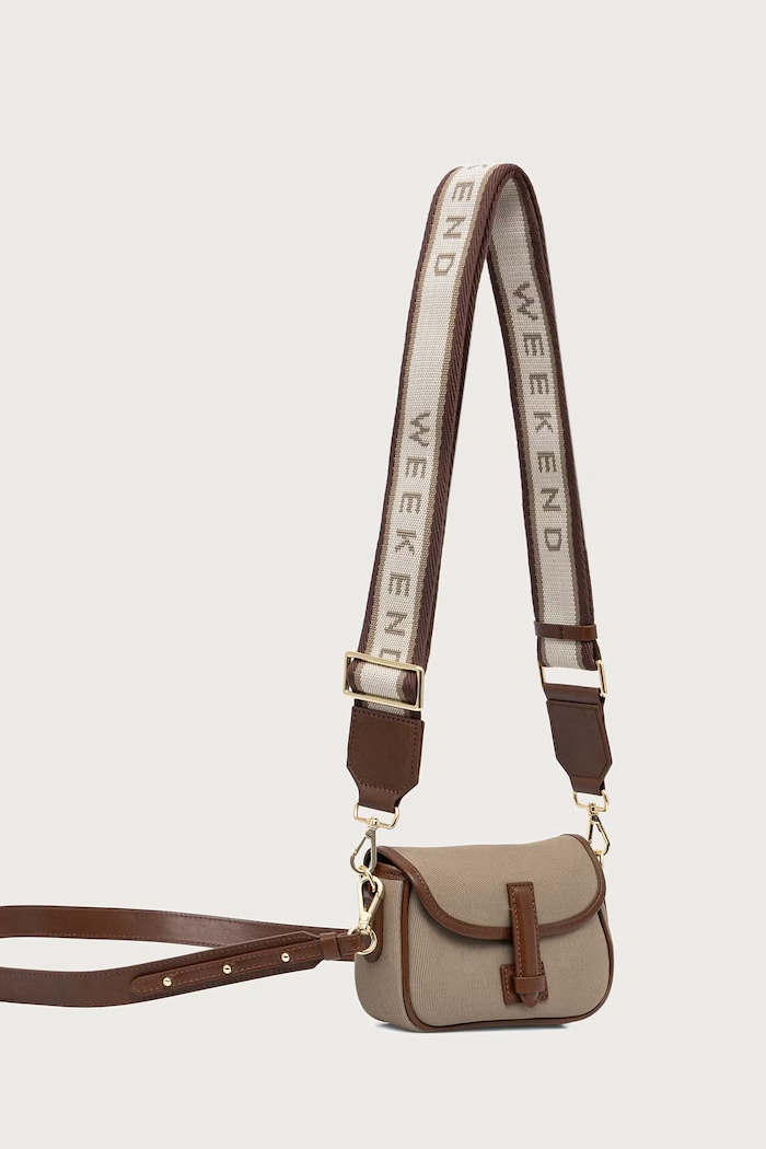 Weekend Max Mara Torebka crossbody damska bawełniana WKAVIK 2625516054600 zielony AW26
