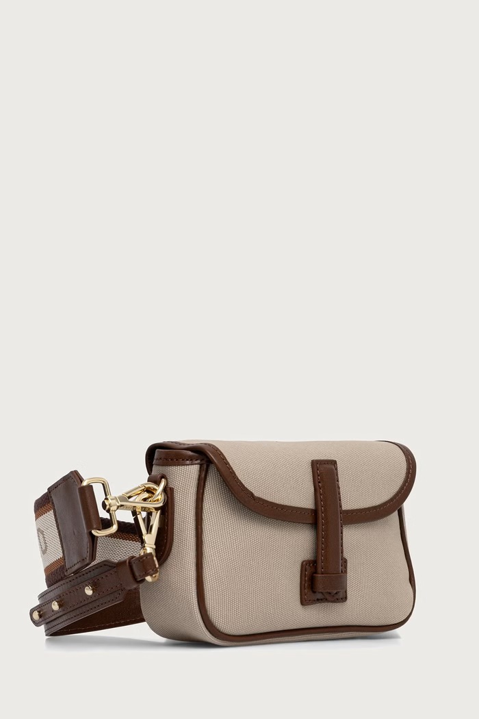 Weekend Max Mara Torebka crossbody damska bawełniana WKAVIK 2625516054600 beżowy AW26