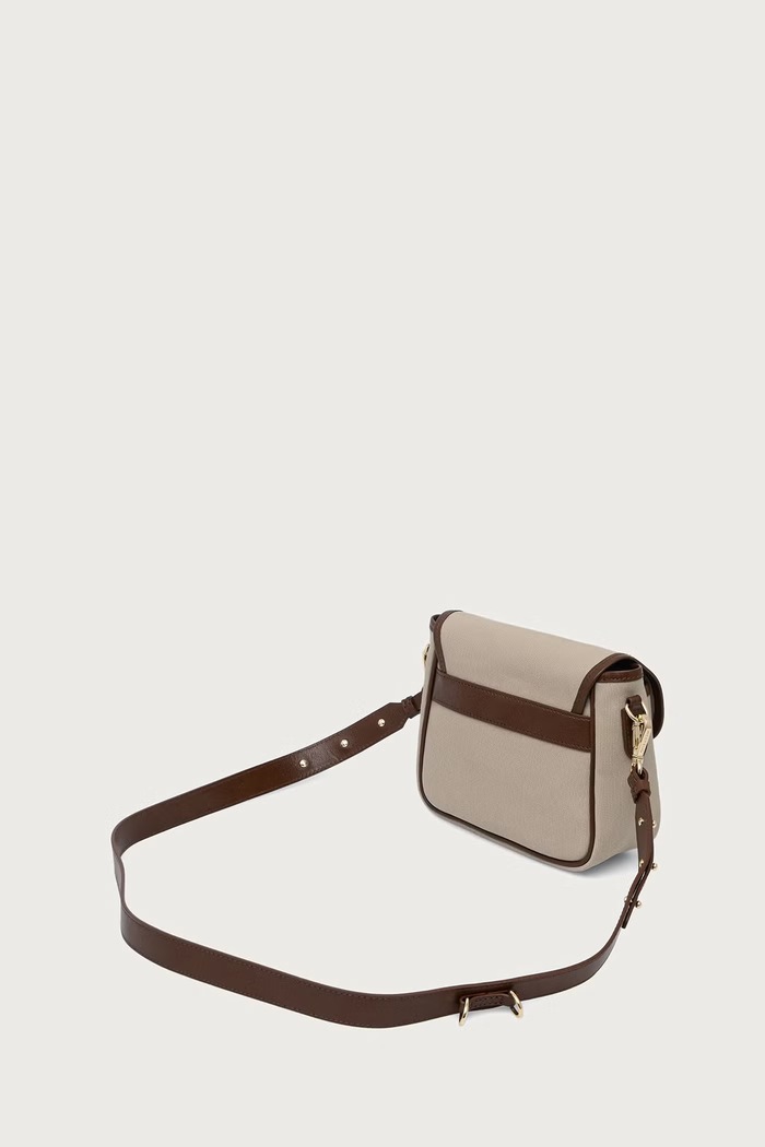 Akcesoria Weekend Max Mara Torebka crossbody damska bawełniana WKAGAP 2625516044600 beżowy