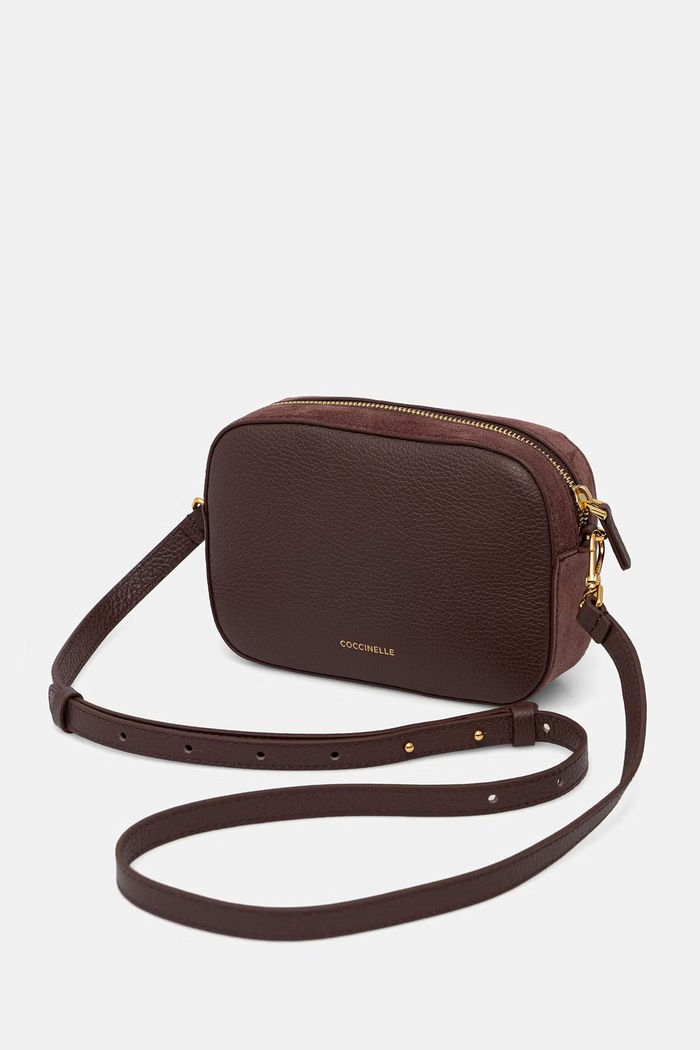 Akcesoria Coccinelle torebka crossbody damska skórzana E5.VWH.55.I1.01 bordowy