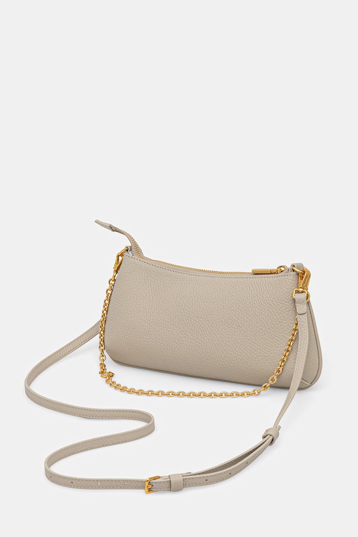 Akcesoria Coccinelle torebka crossbody damska skórzana E5.VG5.52.01.01 beżowy