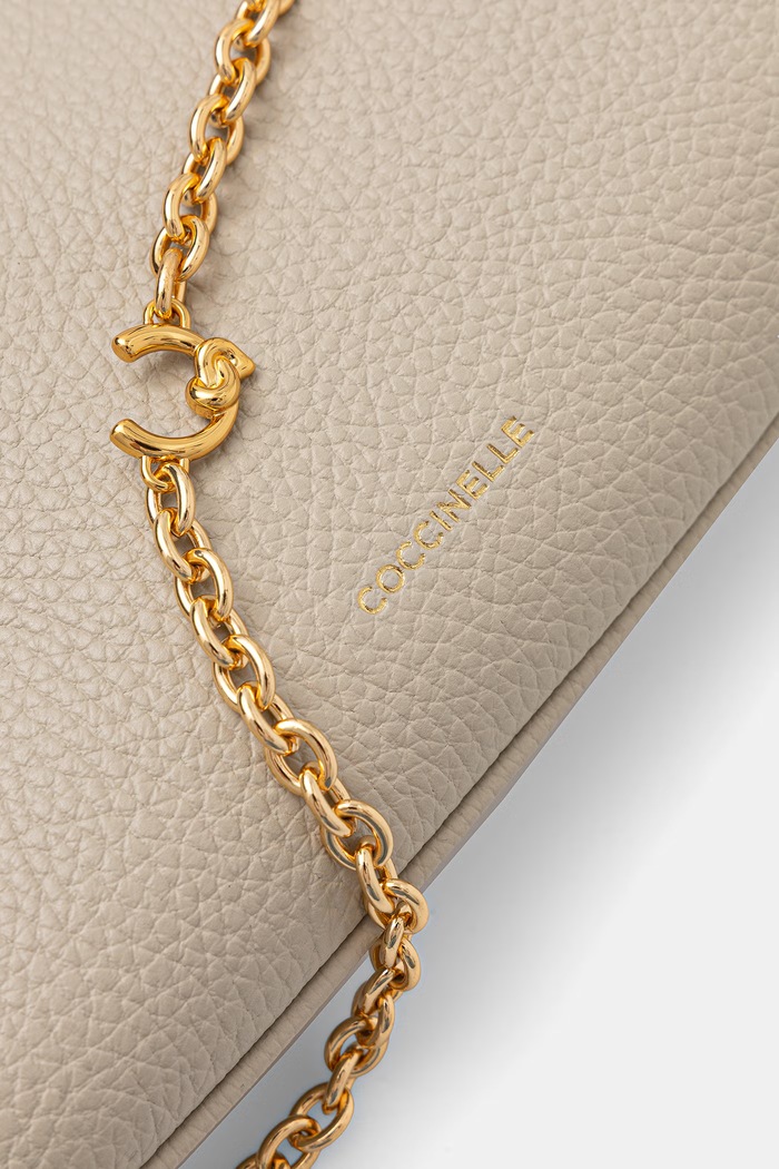 Coccinelle torebka crossbody damska skórzana beżowy E5.VG5.52.01.01