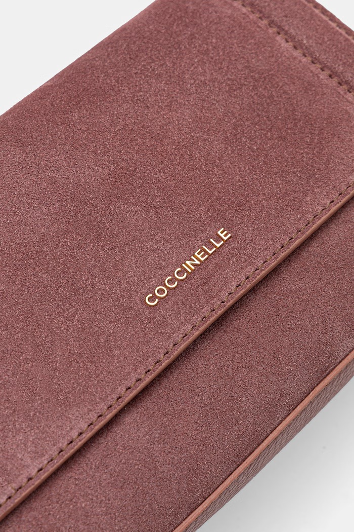 Coccinelle torebka crossbody damska zamszowa różowy E5.VCB.55.01.01