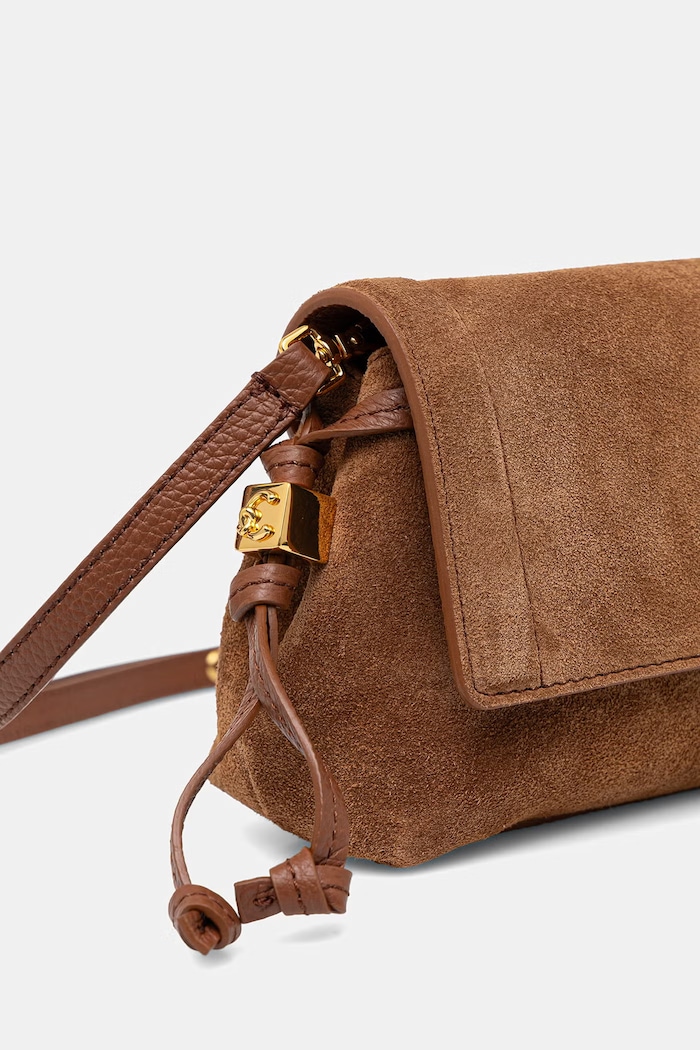 Coccinelle torebka crossbody damska zamszowa E5.VCB.55.01.01 brązowy AW26