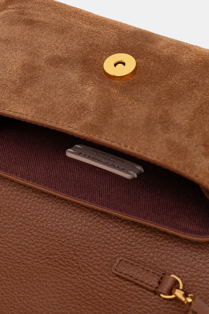 Coccinelle torebka crossbody damska zamszowa brązowy E5.VCB.55.01.01