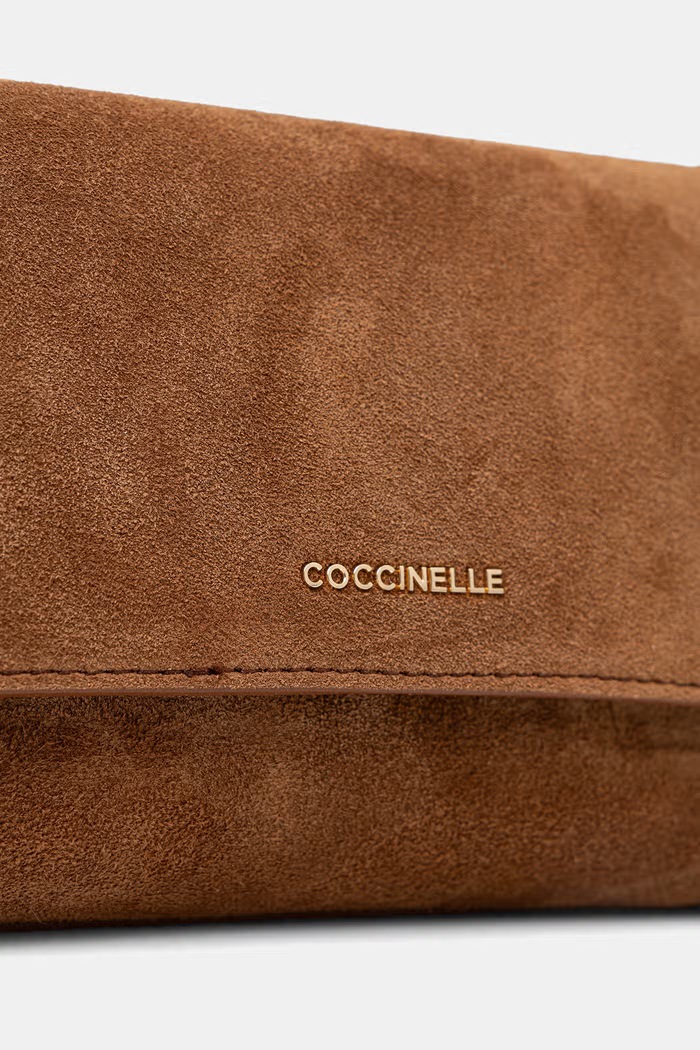 Coccinelle torebka crossbody damska zamszowa E5.VCB.55.01.01 brązowy