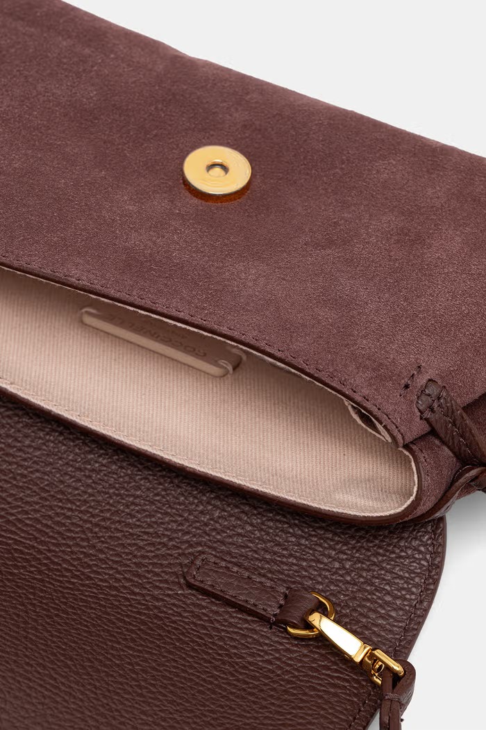 Coccinelle torebka crossbody damska zamszowa E5.VCB.55.01.01 bordowy
