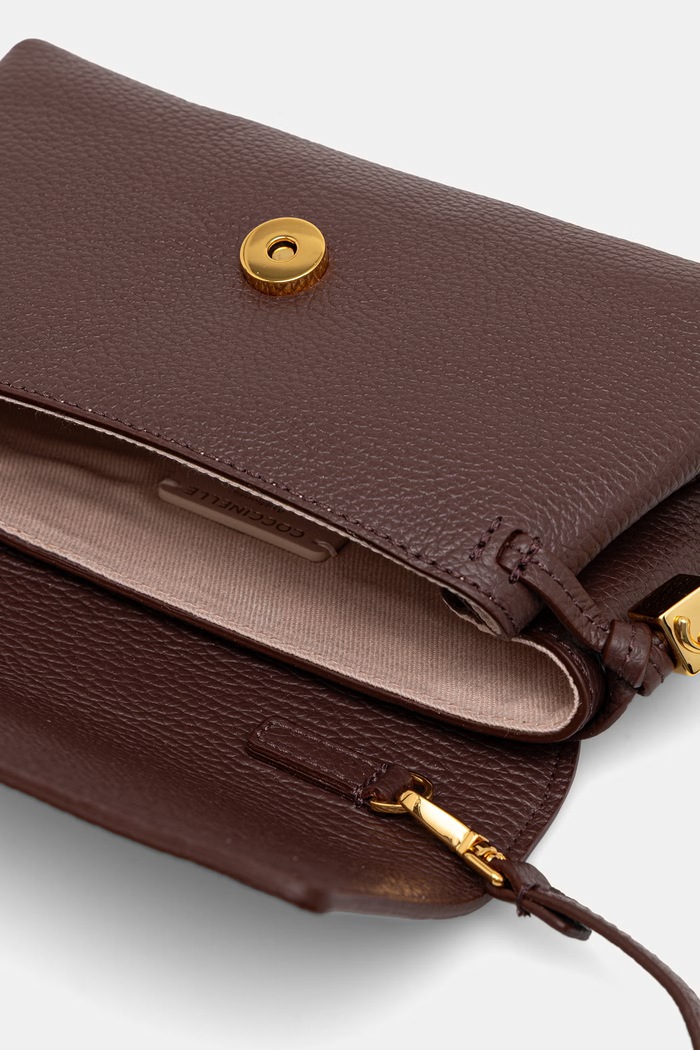 Coccinelle torebka crossbody damska skórzana bordowy E5.VCA.55.01.01