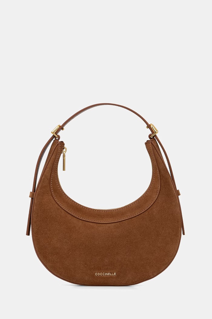 Coccinelle torebka crossbody damska zamszowa brązowy E5.USA.53.01.01