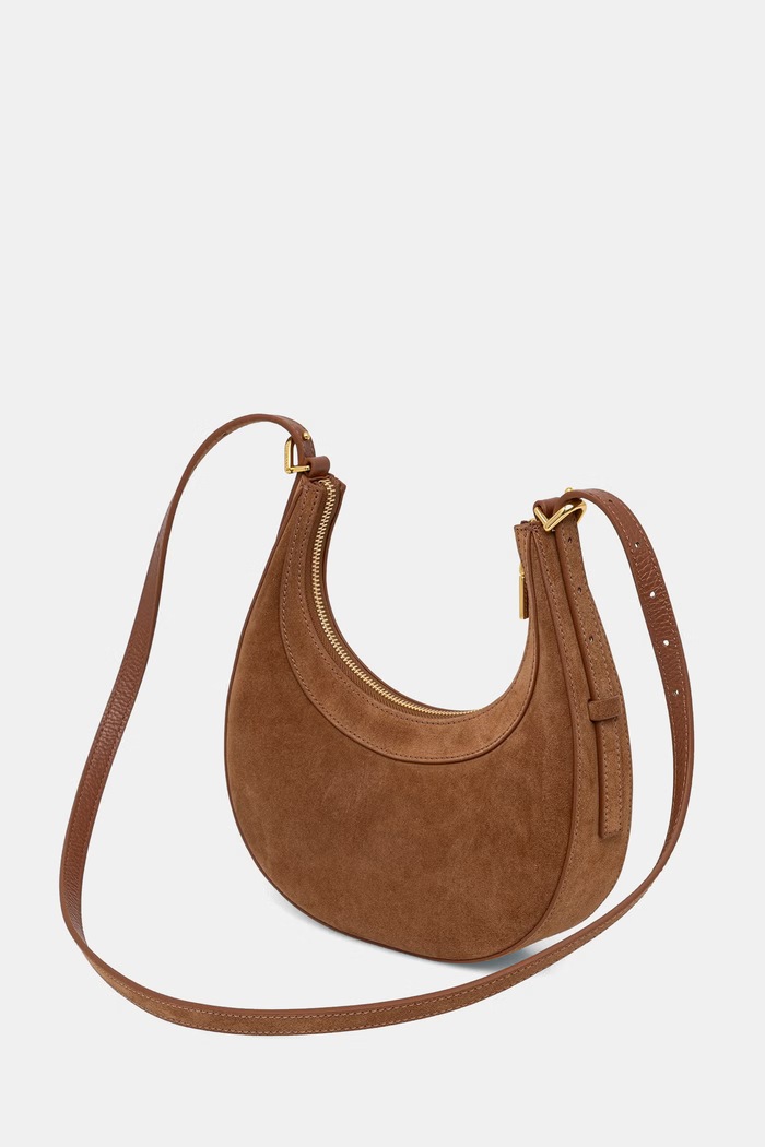 Akcesoria Coccinelle torebka crossbody damska zamszowa E5.USA.53.01.01 brązowy