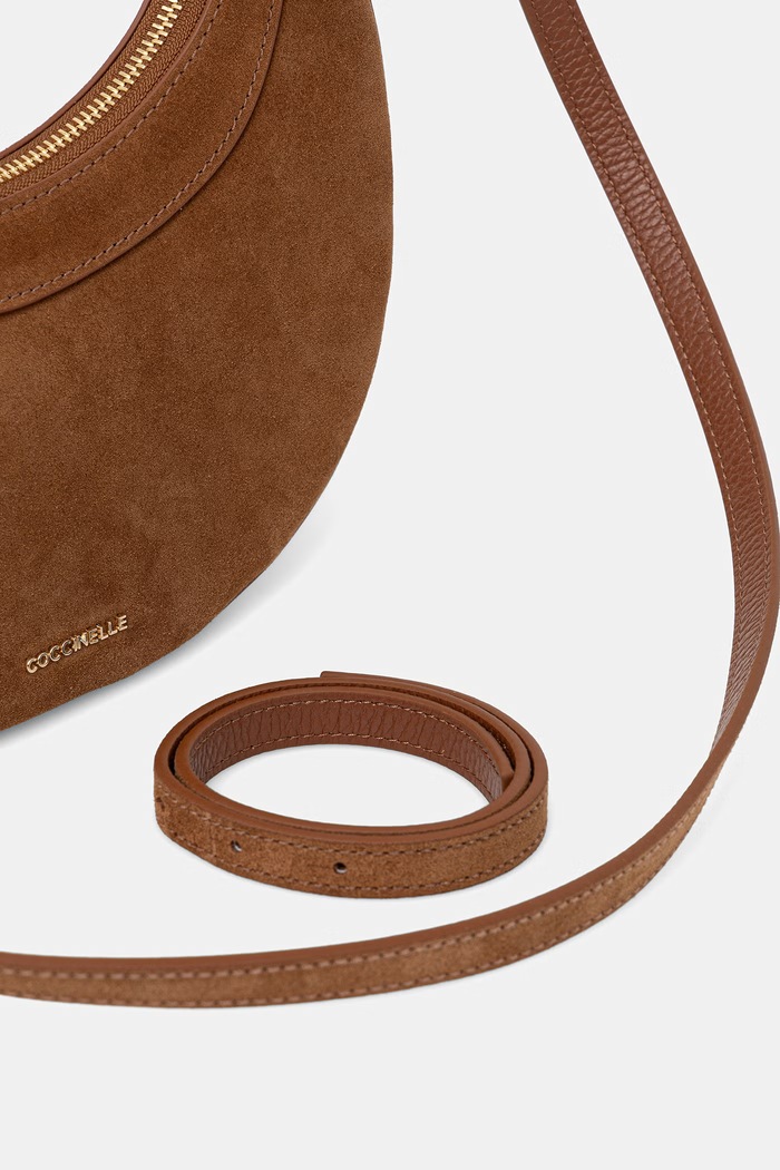 Coccinelle torebka crossbody damska zamszowa brązowy E5.USA.53.01.01
